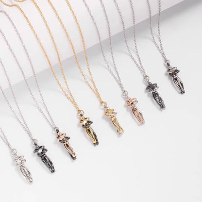 Hug Couples Pendant Necklace for Him and Her, the Tale of Two Lovers Jewelry, Affectionate Hug Necklaces Couple for Women Men
